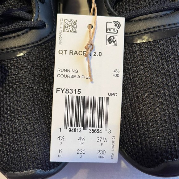 Adidas: Women's QT Racer 2.0 Cloudform Comfort, Running Shoes, Black, Size: 6 - Picture 3 of 7